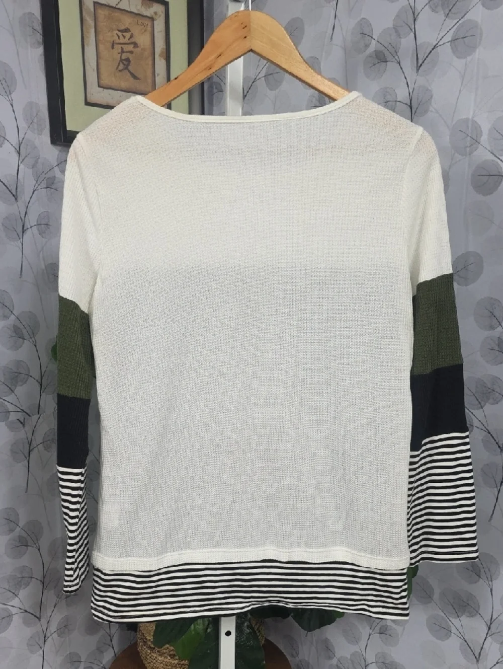 SHEIN Boho Colorblock Waffle Knit Top - Picture 7 of 7
